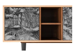 Móvel De Tv* Mueble de TV - 150х69х41 cm - T5 - Rusticorum, Nogueira Castanho