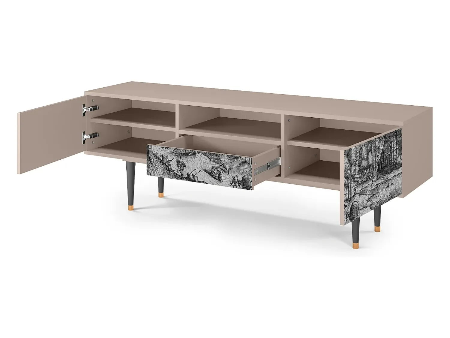 Mueble de TV - 170х59х41 cm - T6 - Rusticorum, Latte^ Móvel De Tv