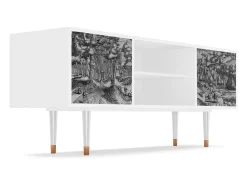 Móvel De Tv* Mueble de TV - 170х69х48 cm - T2 - Rusticorum, Branco Bege