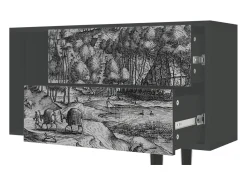 Mueble de TV - 170х69х48 cm - T1 - Rusticorum, Antracite^ Móvel De Tv