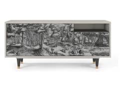 Móvel De Tv| Mueble de TV - 125х56х41 cm - T7 - Rusticorum, Areia Bege