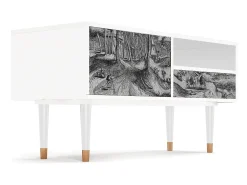 Mueble de TV - 115х59х48 cm - T3 - Rusticorum, Branco^ Móvel De Tv