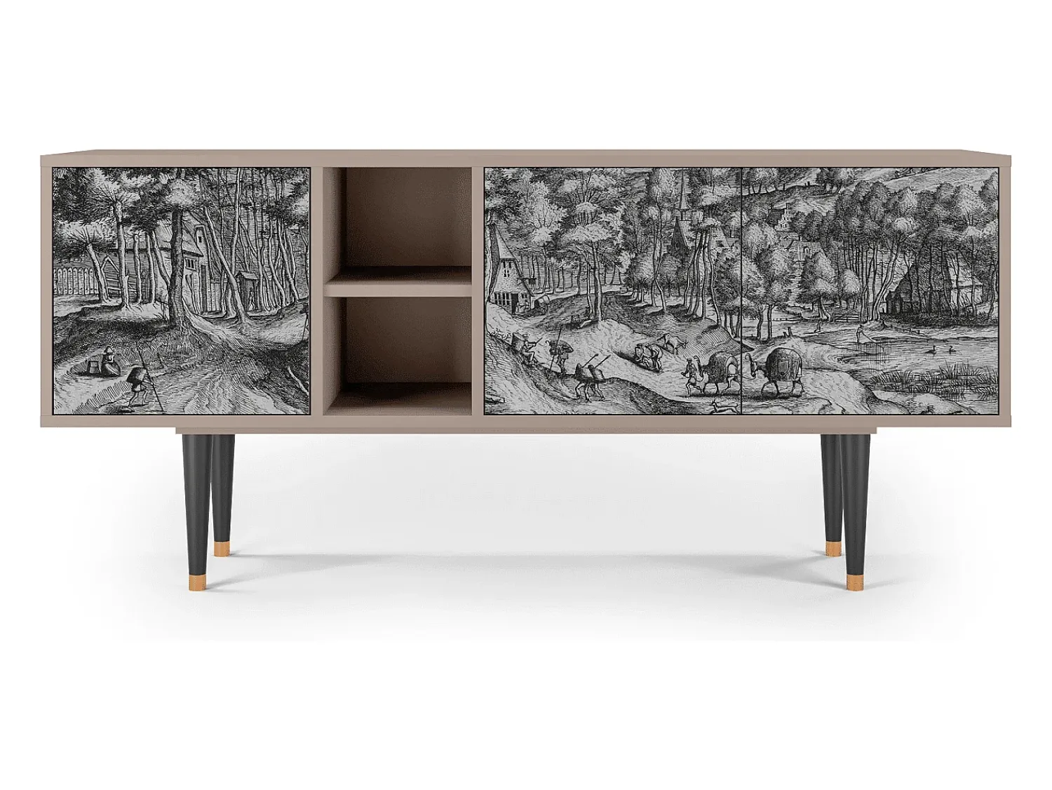 Móvel De Tv| Mueble de TV - 150х69х41 cm - T5 - Rusticorum, Areia Bege