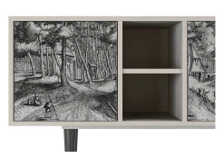 Móvel De Tv| Mueble de TV - 150х69х41 cm - T5 - Rusticorum, Areia Bege