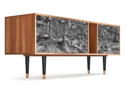 Móvel De Tv* Mueble de TV - 170х69х48 cm - T1 - Rusticorum, Nogueira Castanho
