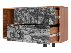 Móvel De Tv* Mueble de TV - 170х69х48 cm - T1 - Rusticorum, Nogueira Castanho