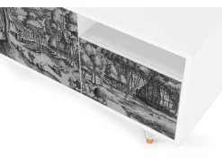 Mueble de TV - 125х56х41 cm - T7 - Rusticorum, Branco^ Móvel De Tv
