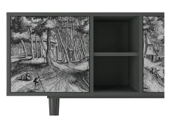 Móvel De Tv| Mueble de TV - 150х69х41 cm - T5 - Rusticorum, Antracite Cinza antracite