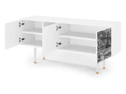 Mueble de TV - 150х69х41 cm - T5 - Rusticorum, Branco Bege