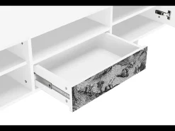 Móvel De Tv| Mueble de TV - 170х59х41 cm - T6 - Rusticorum, Branco Bege