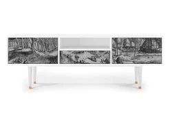 Móvel De Tv| Mueble de TV - 170х59х41 cm - T6 - Rusticorum, Branco Bege