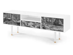Móvel De Tv| Mueble de TV - 170х59х41 cm - T6 - Rusticorum, Branco Bege