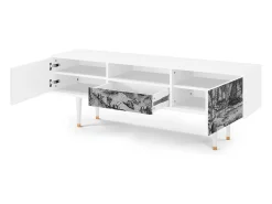 Móvel De Tv| Mueble de TV - 170х59х41 cm - T6 - Rusticorum, Branco Bege