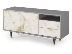 Móvel De Tv* Mueble de TV - 125х56х41 cm - T7 - Sahara desert, Cinza Cinzento