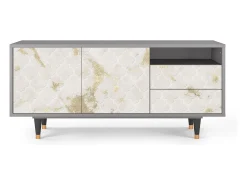 Móvel De Tv* Mueble de TV - 125х56х41 cm - T7 - Sahara desert, Cinza Cinzento