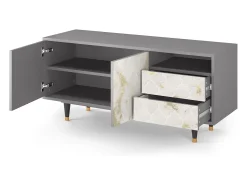 Móvel De Tv* Mueble de TV - 125х56х41 cm - T7 - Sahara desert, Cinza Cinzento