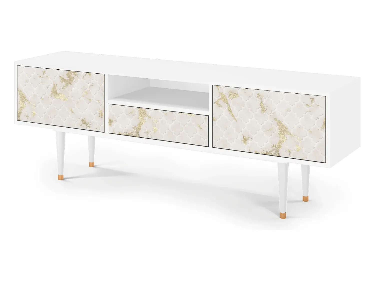 Móvel De Tv* Mueble de TV - 170х59х41 cm - T6 - Sahara desert, Branco Bege