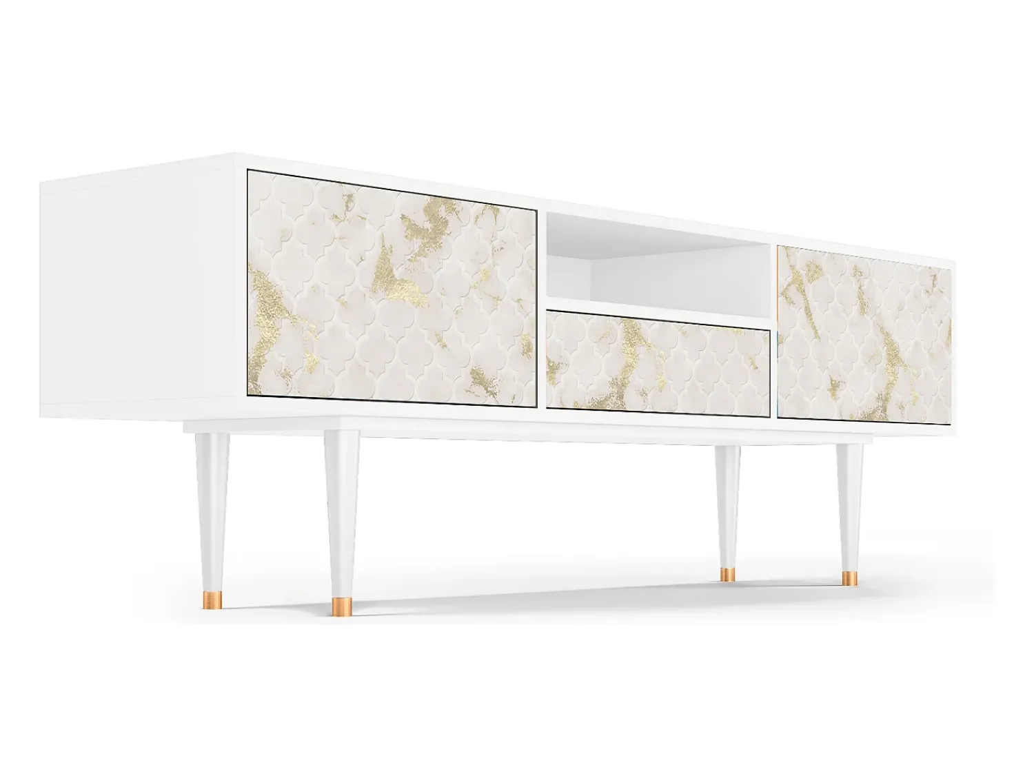 Móvel De Tv* Mueble de TV - 170х59х41 cm - T6 - Sahara desert, Branco Bege