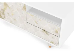 Móvel De Tv* Mueble de TV - 125х56х41 cm - T7 - Sahara desert, Branco Bege
