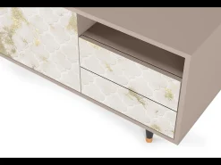 Mueble de TV - 125х56х41 cm - T7 - Sahara desert, Latte Bege