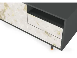 Online Mueble de TV - 125х56х41 cm - T7 - Sahara desert, Antracite Cinza antracite
