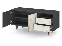 Online Mueble de TV - 125х56х41 cm - T7 - Sahara desert, Antracite Cinza antracite