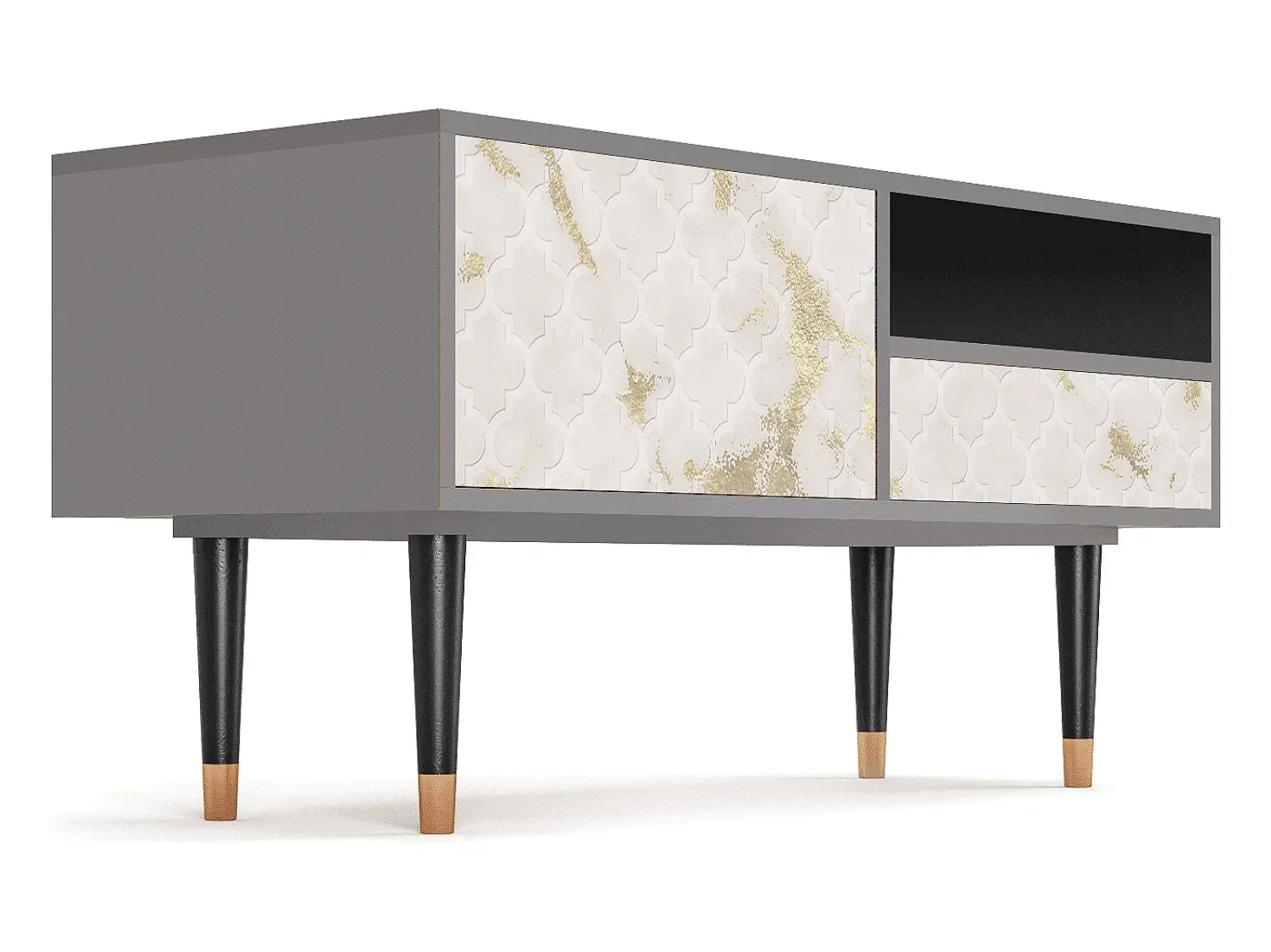 Sale Mueble de TV - 115х59х48 cm - T3 - Sahara desert, Cinza Cinzento
