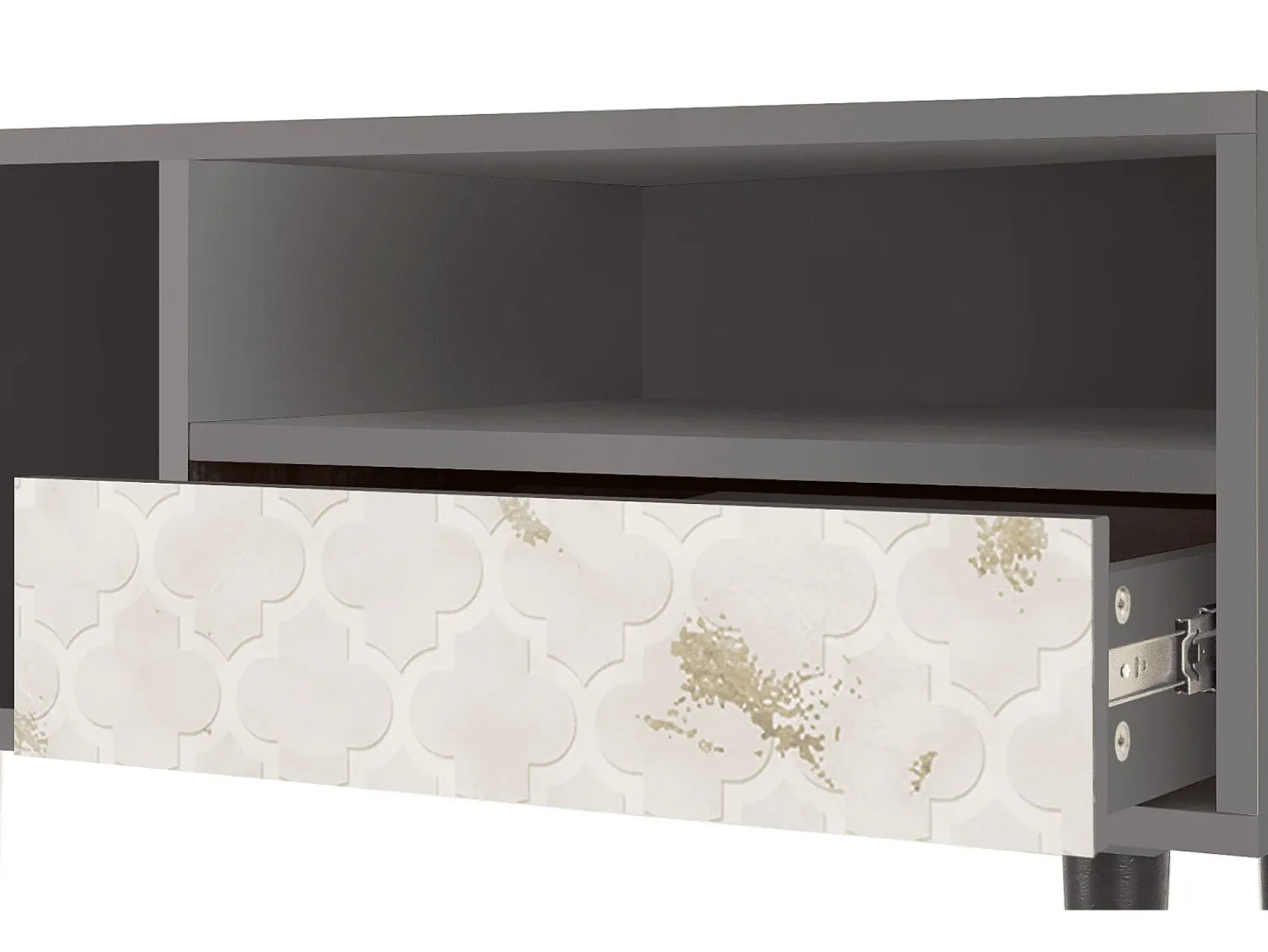Sale Mueble de TV - 115х59х48 cm - T3 - Sahara desert, Cinza Cinzento