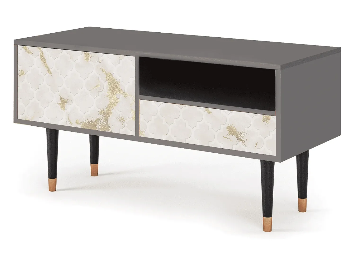 Sale Mueble de TV - 115х59х48 cm - T3 - Sahara desert, Cinza Cinzento