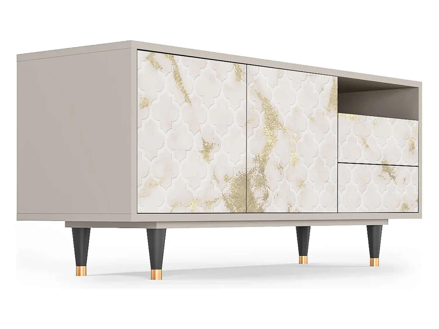 Best Mueble de TV - 125х56х41 cm - T7 - Sahara desert, Areia Bege