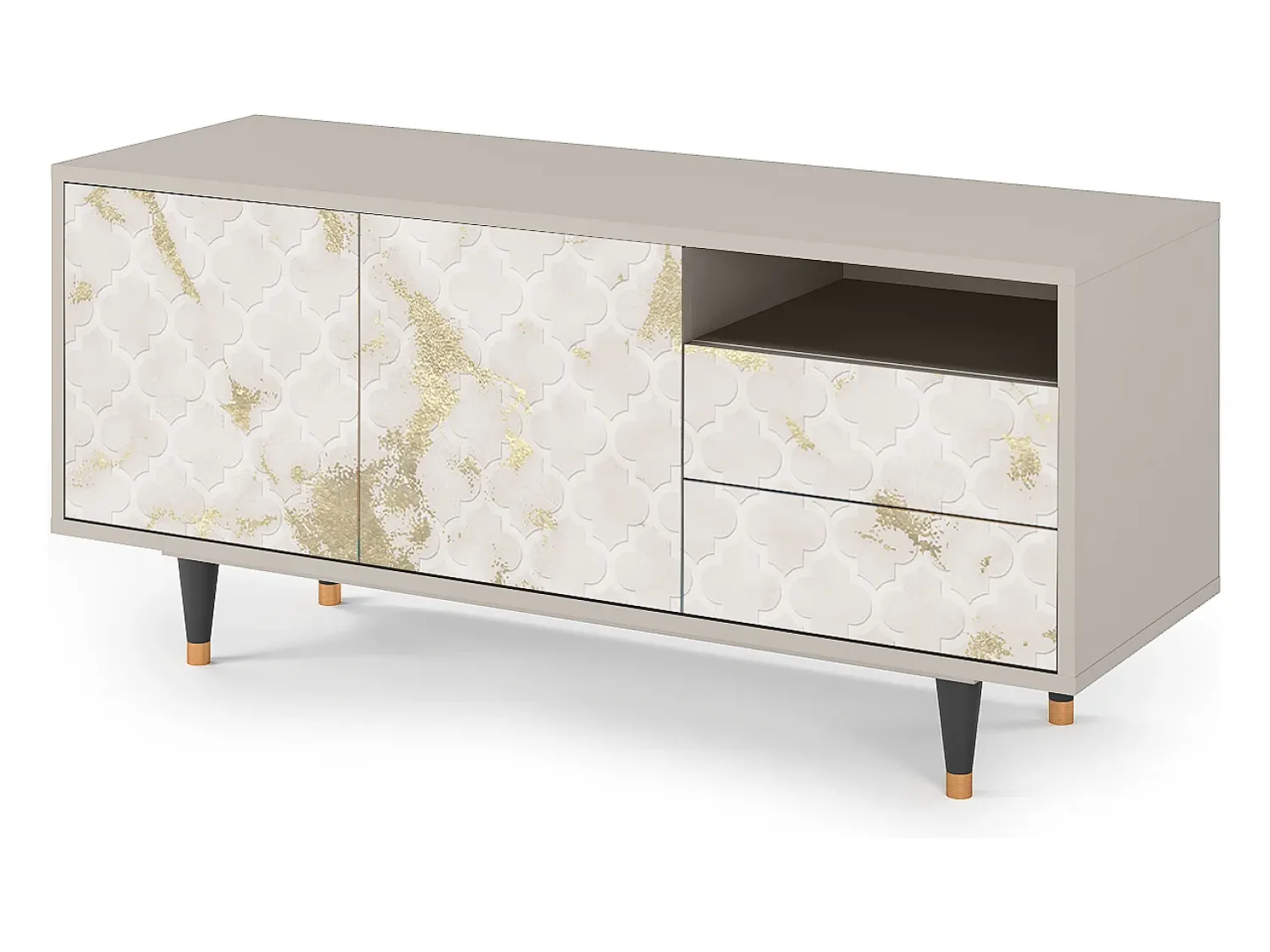 Best Mueble de TV - 125х56х41 cm - T7 - Sahara desert, Areia Bege