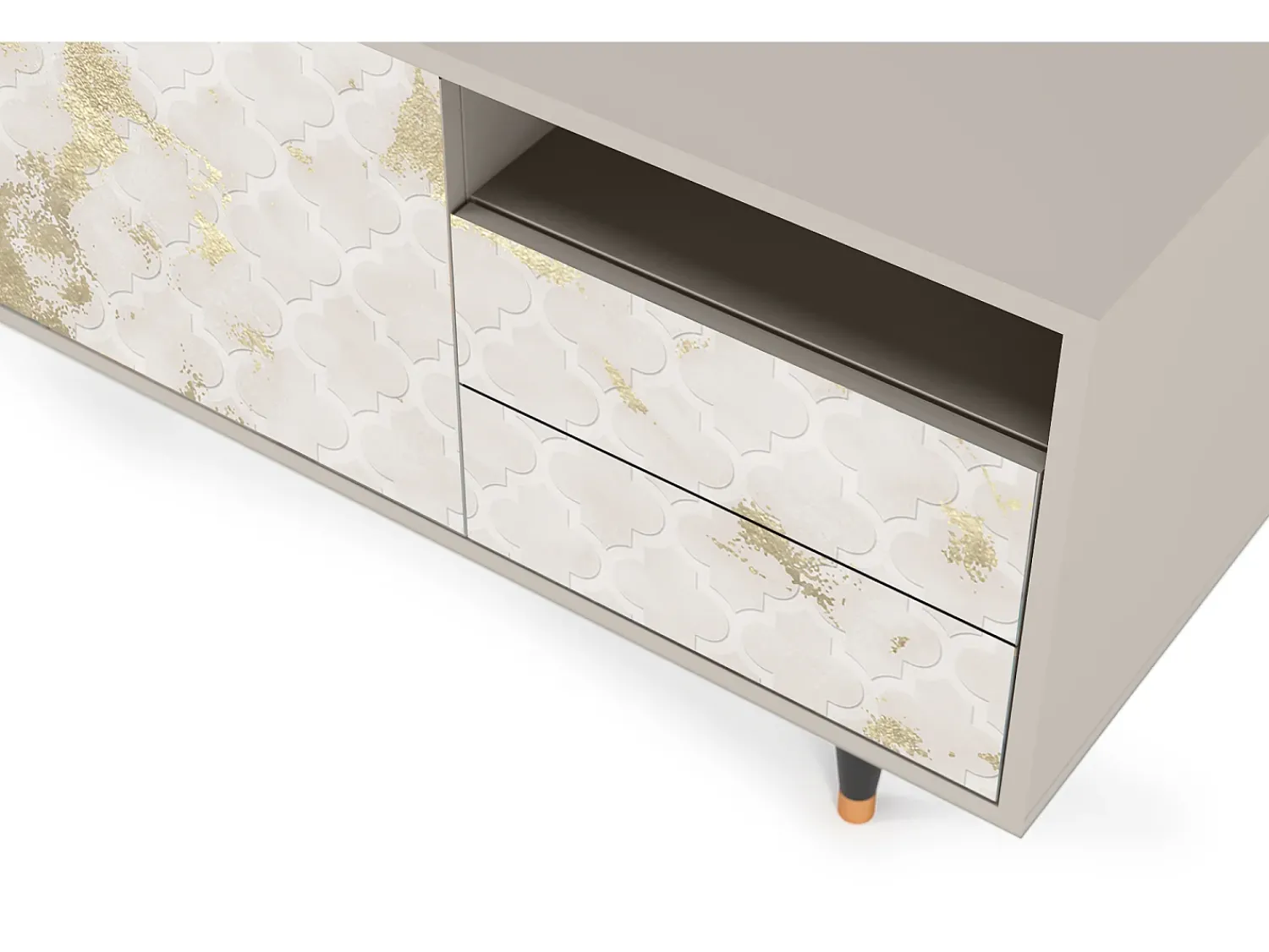 Best Mueble de TV - 125х56х41 cm - T7 - Sahara desert, Areia Bege