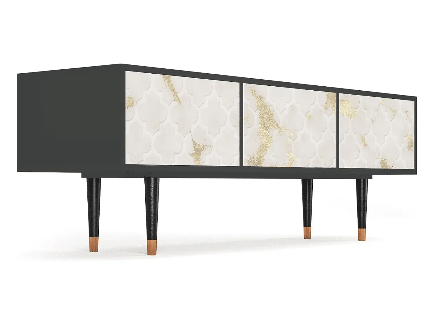 Mueble de TV - 170х59х48 cm - T4 - Sahara desert, Antracite Cinza antracite