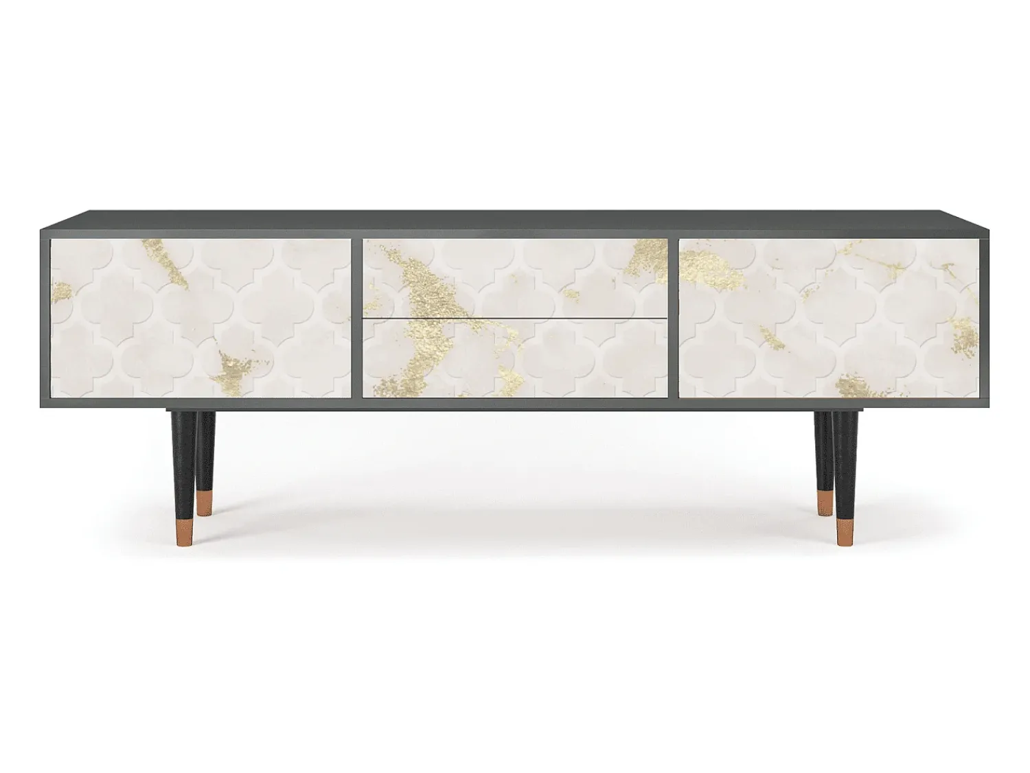 Mueble de TV - 170х59х48 cm - T4 - Sahara desert, Antracite Cinza antracite