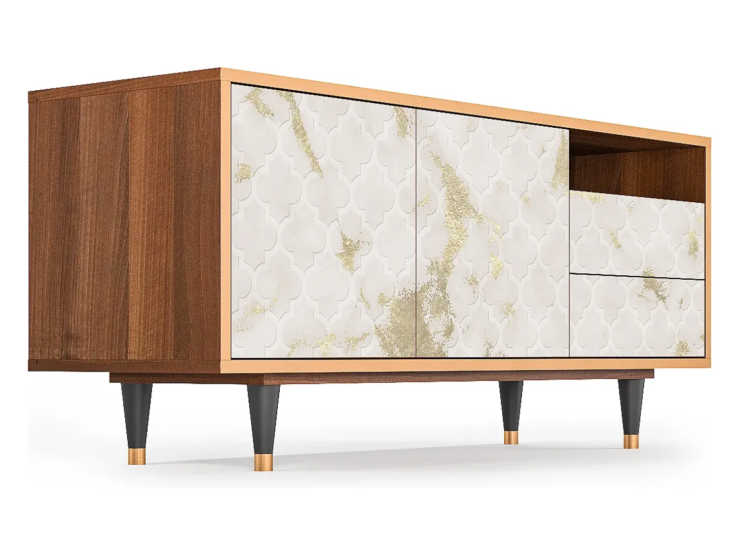 Mueble de TV - 125х56х41 cm - T7 - Sahara desert, Nogueira^ Móvel De Tv