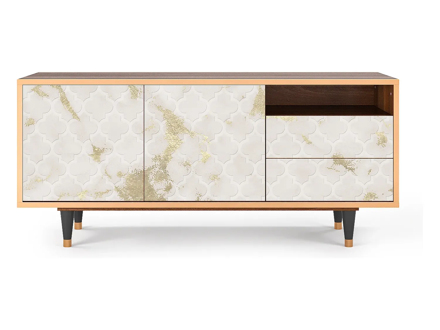 Mueble de TV - 125х56х41 cm - T7 - Sahara desert, Nogueira^ Móvel De Tv