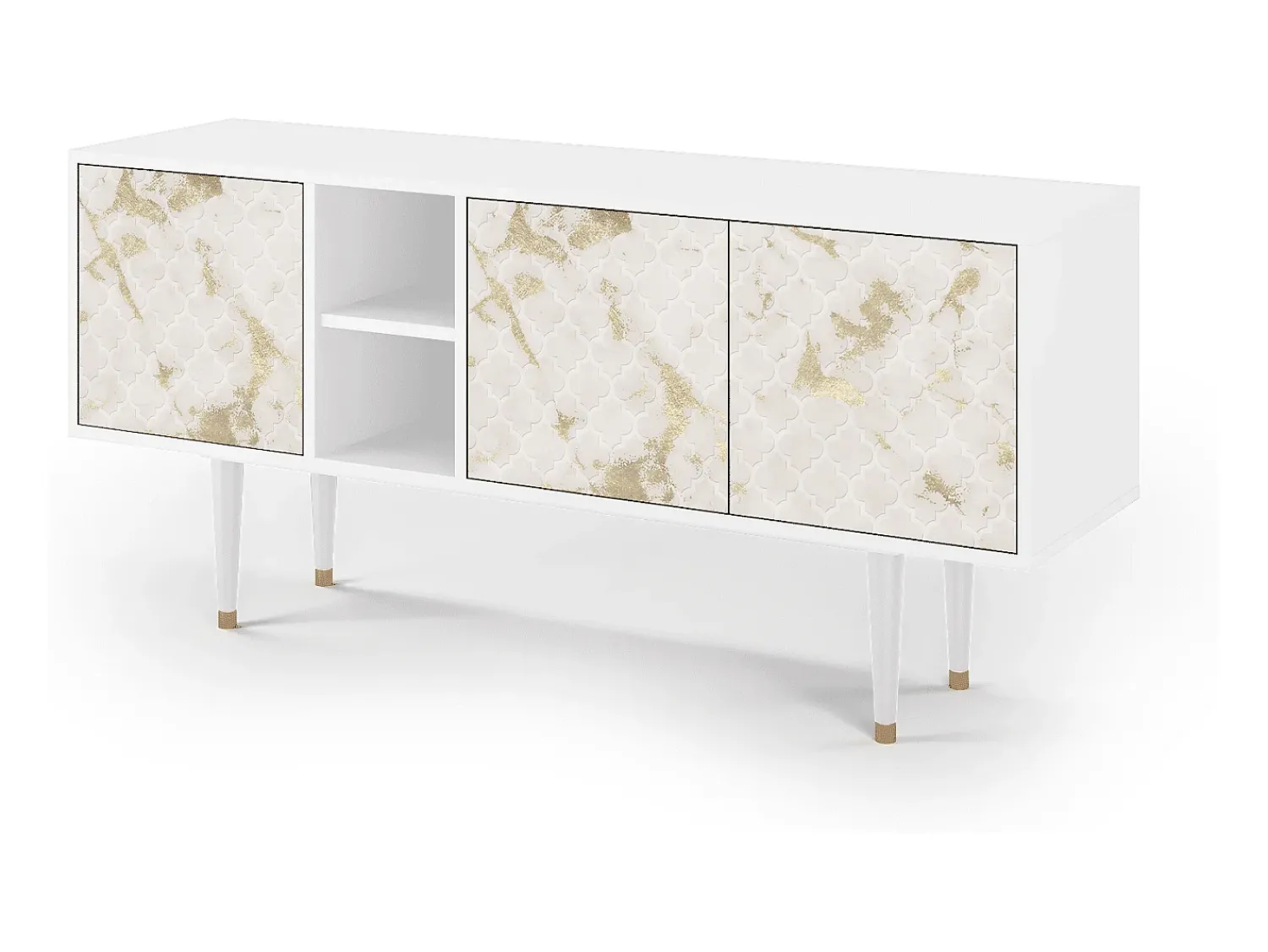 Móvel De Tv| Mueble de TV - 150х69х41 cm - T5 - Sahara desert, Branco Bege