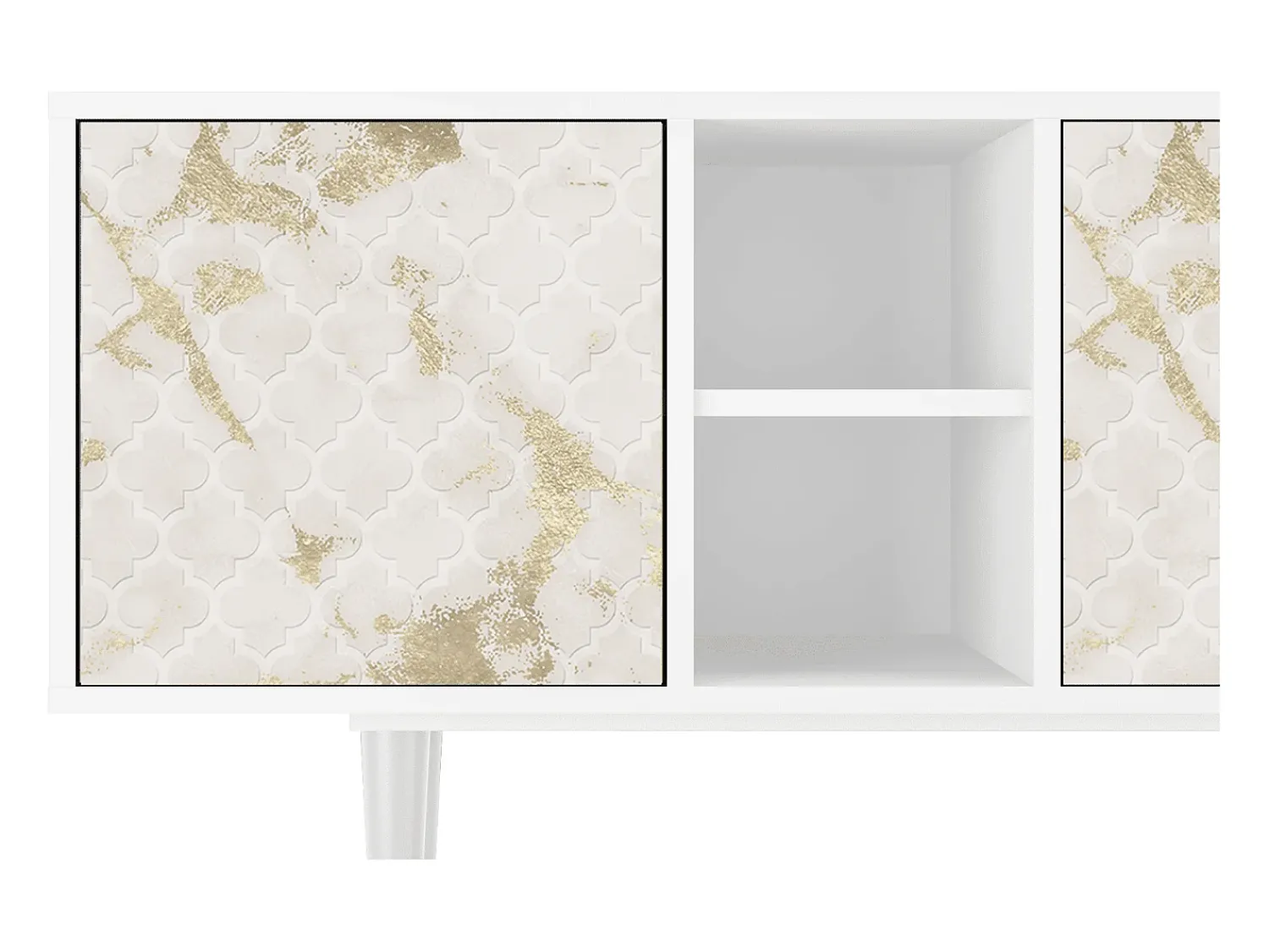 Móvel De Tv| Mueble de TV - 150х69х41 cm - T5 - Sahara desert, Branco Bege