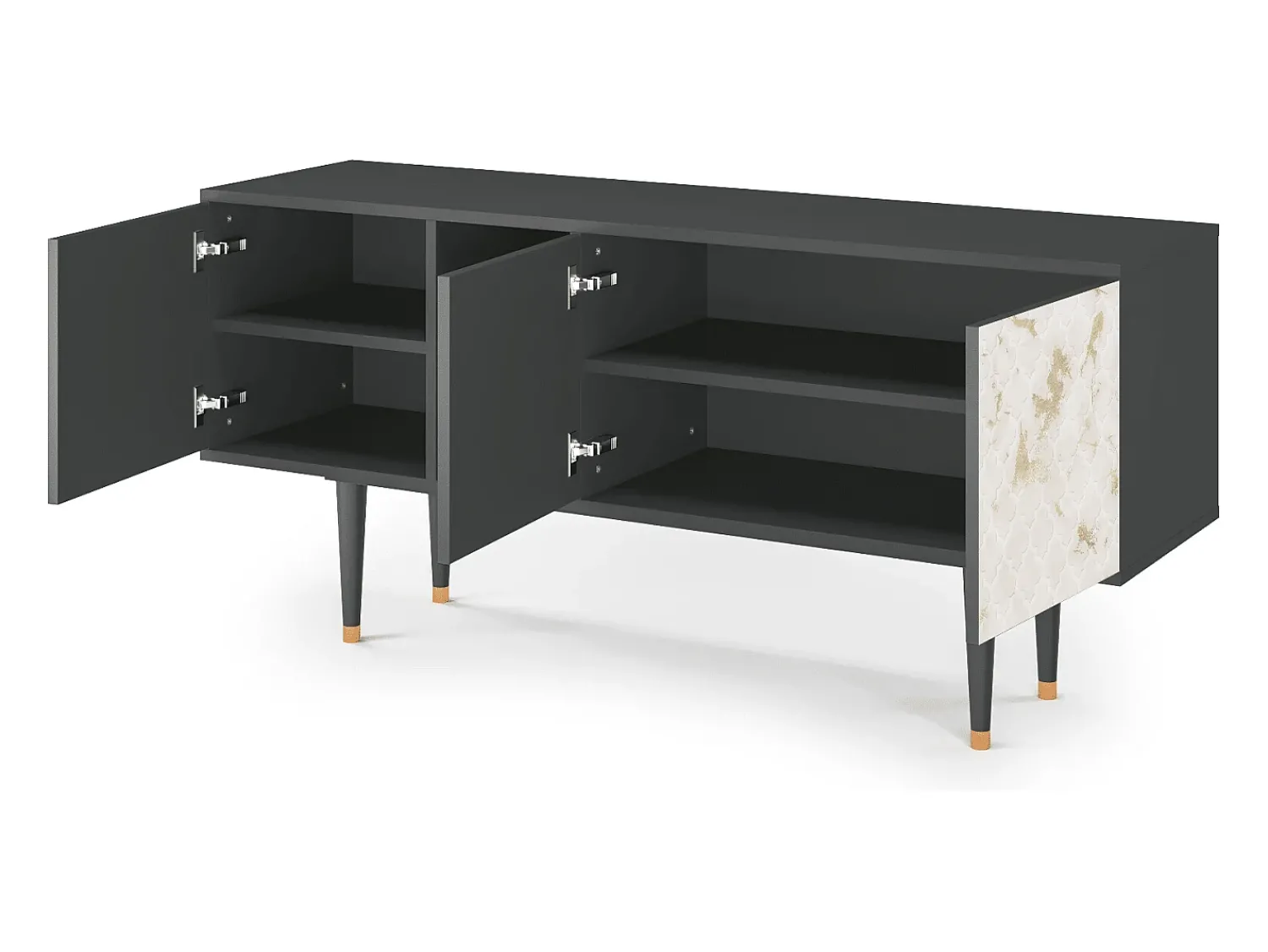 Mueble de TV - 150х69х41 cm - T5 - Sahara desert, Antracite^ Móvel De Tv