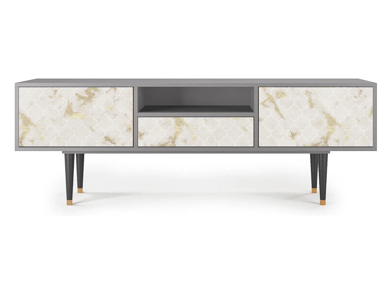 Móvel De Tv* Mueble de TV - 170х59х41 cm - T6 - Sahara desert, Cinza Cinzento
