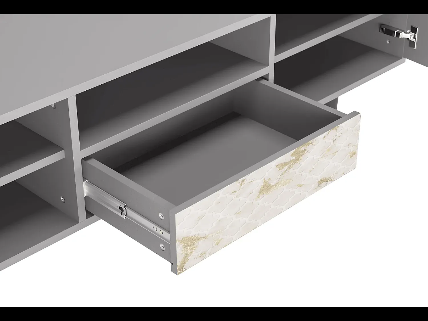 Móvel De Tv* Mueble de TV - 170х59х41 cm - T6 - Sahara desert, Cinza Cinzento