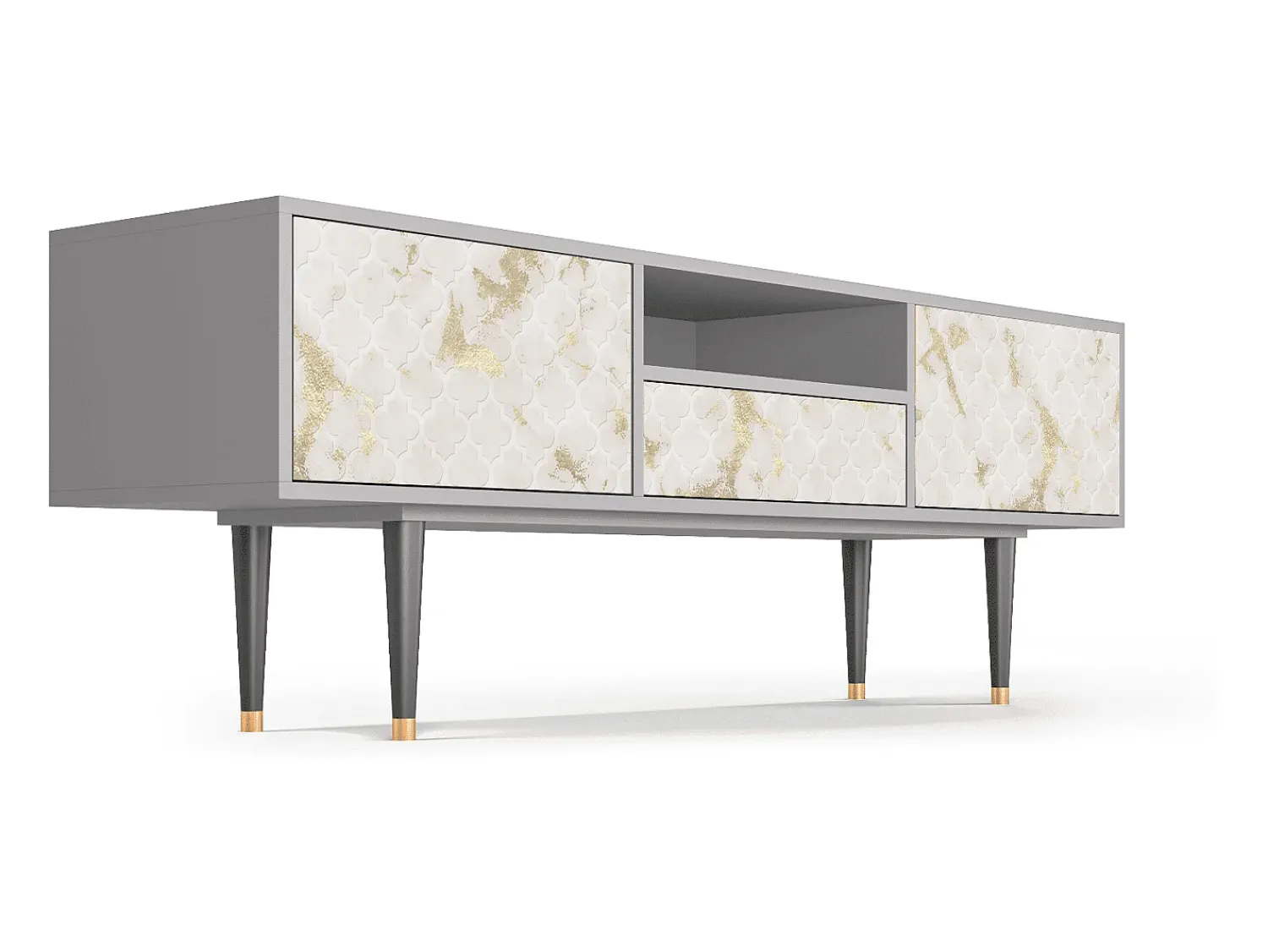 Móvel De Tv* Mueble de TV - 170х59х41 cm - T6 - Sahara desert, Cinza Cinzento
