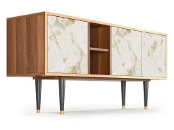 Móvel De Tv| Mueble de TV - 150х69х41 cm - T5 - Sahara desert, Nogueira Castanho