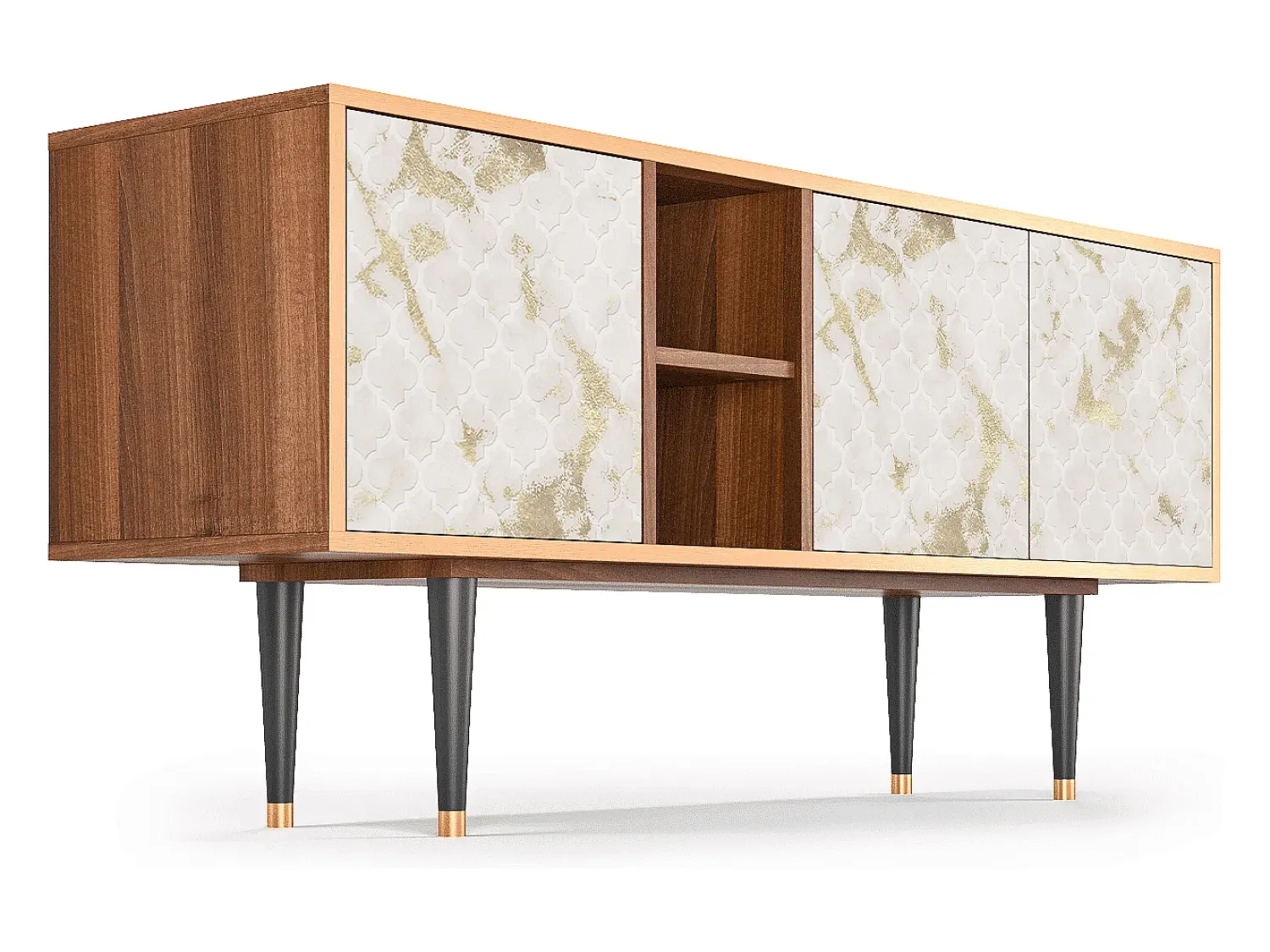 Móvel De Tv| Mueble de TV - 150х69х41 cm - T5 - Sahara desert, Nogueira Castanho