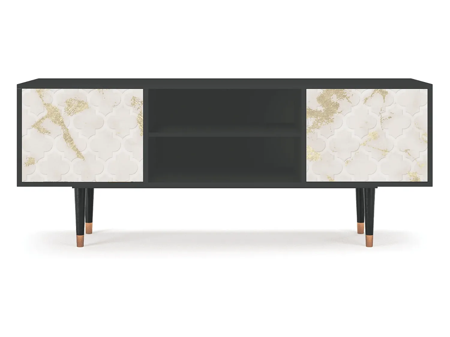 Hot Mueble de TV - 170х69х48 cm - T2 - Sahara desert, Antracite Cinza antracite
