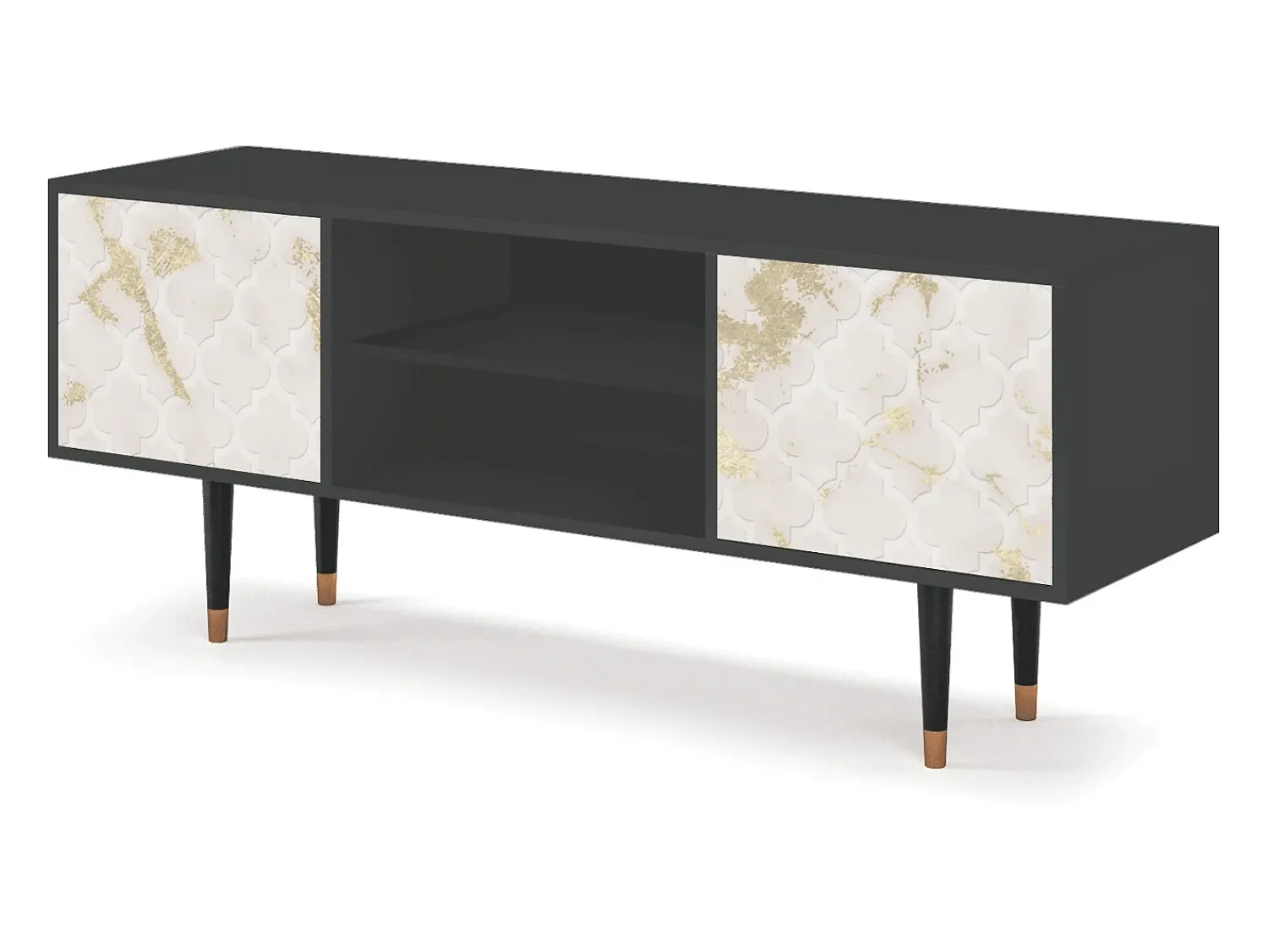 Hot Mueble de TV - 170х69х48 cm - T2 - Sahara desert, Antracite Cinza antracite