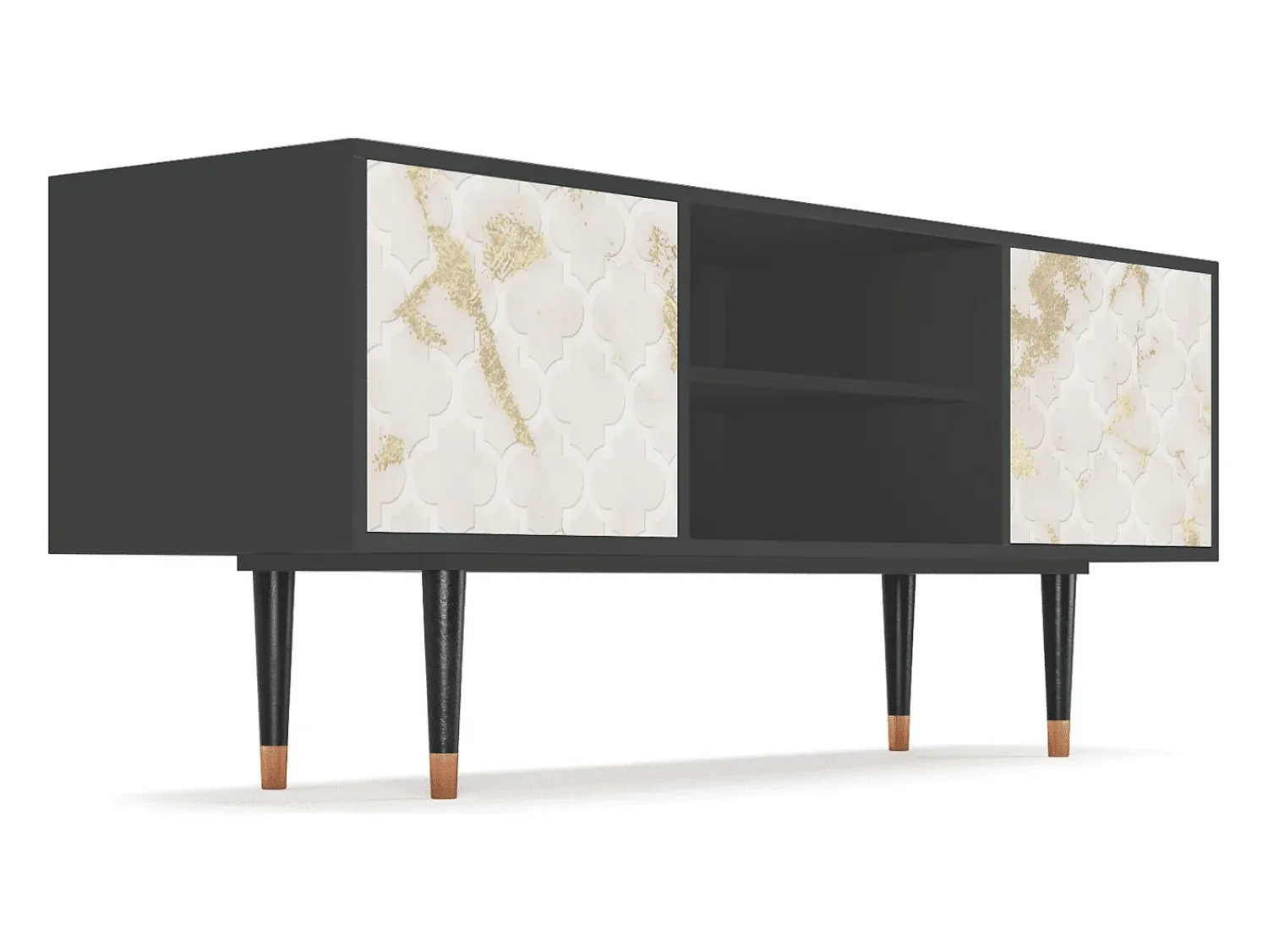 Hot Mueble de TV - 170х69х48 cm - T2 - Sahara desert, Antracite Cinza antracite