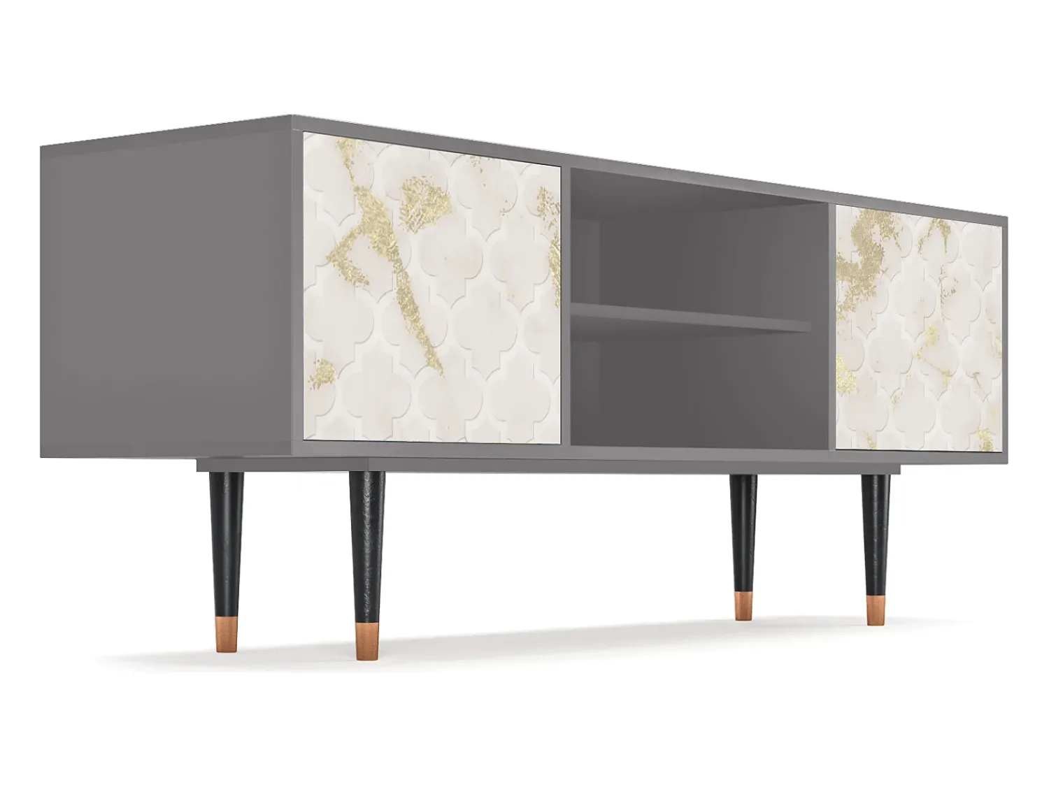 Móvel De Tv| Mueble de TV - 170х69х48 cm - T2 - Sahara desert, Cinza Cinzento