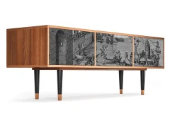Móvel De Tv| Mueble de TV - 170х59х48 cm - T4 - Saint Martin, Nogueira Castanho
