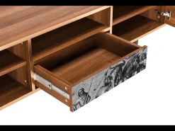 Móvel De Tv* Mueble de TV - 170х59х41 cm - T6 - Saint Martin, Nogueira Castanho